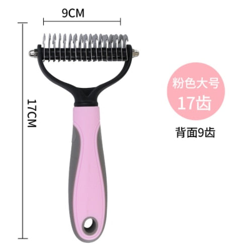 Dog brush store with cutter